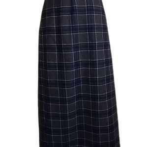 Chadwicks of Boston Blue & Grey Plaid Skirt